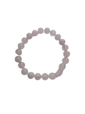 Rose Quartz  Beaded Stretch Bracelet& Pendant SET